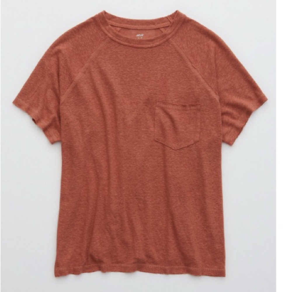Aerie breezy linen t-shirt